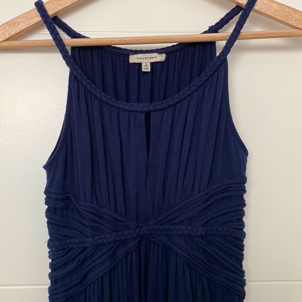 Max Studio maxi dress, navy blue, size S